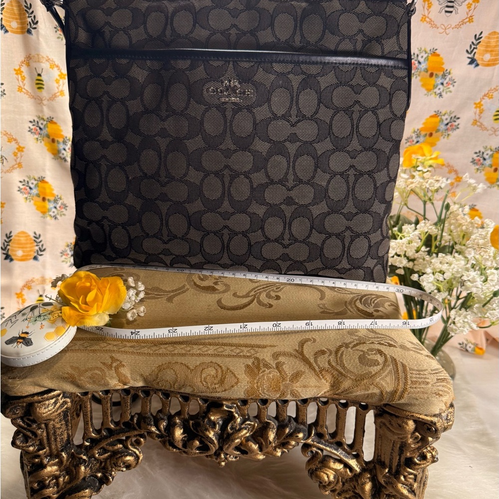 Coach Black and Brown Patterned Bag